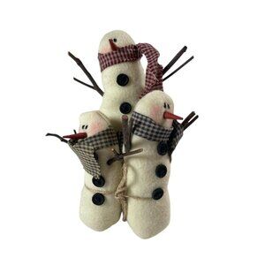 Vintage Honey and Me Woodland Snowmen Holiday Decoration